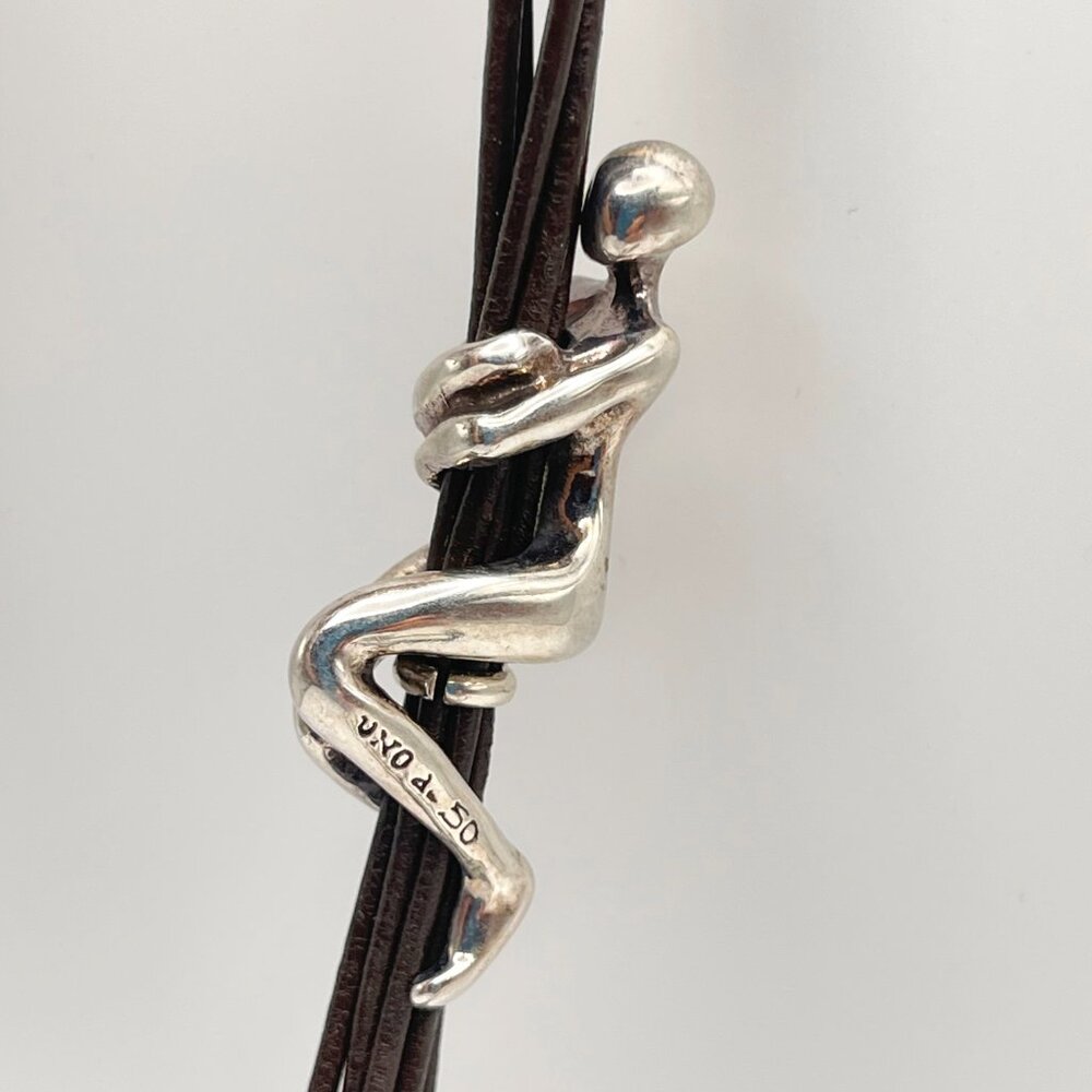 UNO de 50 Leather Silver plated Necklace Skalator Woman Climb BOHO Tassel Dangle - Picture 4 of 16